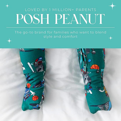 Posh Peanut Convertible Baby Sleepers - Girls Footless Baby Pajamas with 2 Way Zipper for Easy Diaper Changes