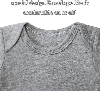 Baby Onsies 100% Cotton Short Sleeve Baby Bodysuits Solid Color Infant Bodysuits for Newborn Baby 3-Pack