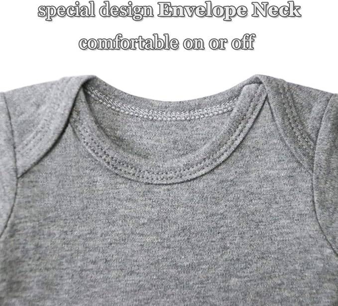 Baby Onsies 100% Cotton Short Sleeve Baby Bodysuits Solid Color Infant Bodysuits for Newborn Baby 3-Pack