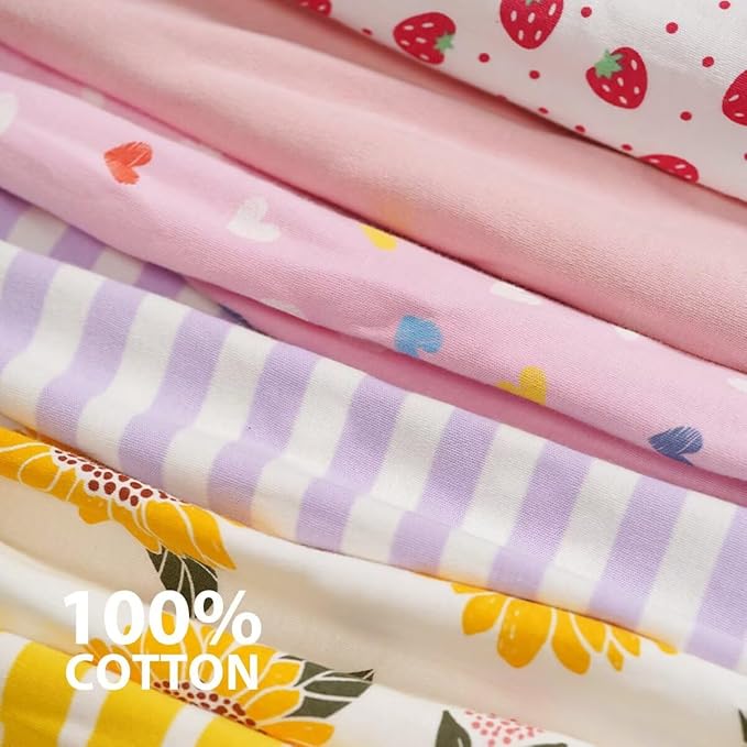 Teach Leanbh Unisex Baby 2 Pack Cotton Pajamas with Mittens and Feet Cuffs 2 Way Zipper Long Sleeve Romper Sleep and Play