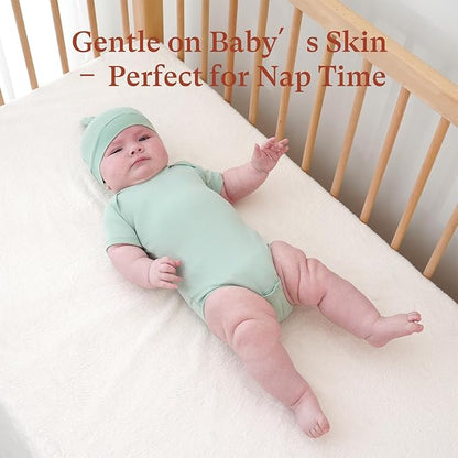 Baby Short Sleeve Onesie Bodysuits (3-Pack), Newborn Bodysuit with Snap Closure for Boys Girls Infants