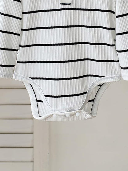 Newborn Infant Baby Boy Romper Fall Winter Long Sleeve Buttoned One Piece Romper Bodysuit 0-24 Months