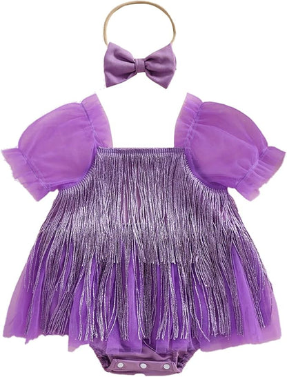 Sasaerucure Infant Baby Girl Summer Outfits Sleeveless Dress Romper Lace Tutu Onesie One Piece Ruffle Bodysuit