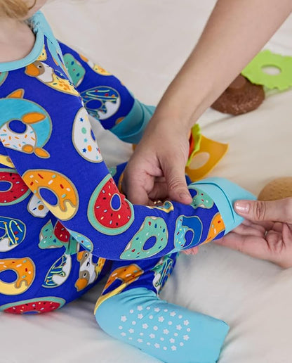 Bamboo Viscose Baby Convertible Footie Pajama, Zipper Pajamas for Baby Boys & Girls, Sleep & Play Footed Pjs