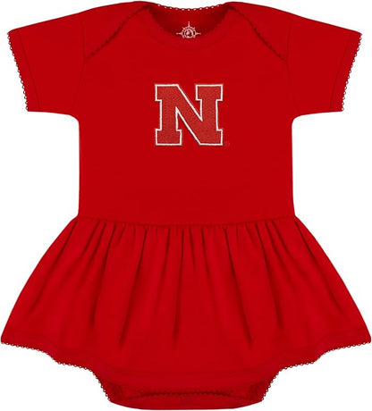 Creative Knitwear College Baby Picot Bodysuit Dress - Team Logo, Multiple Colors, for Baby Girls (0-24 Months)