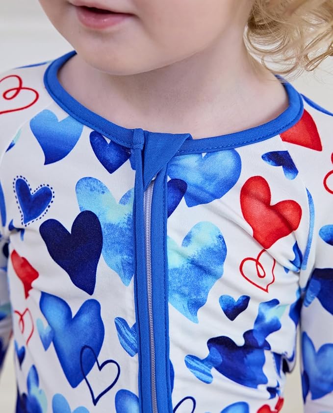 Bamboo Viscose Baby Convertible Footie Pajama, Zipper Pajamas for Baby Boys & Girls, Sleep & Play Footed Pjs