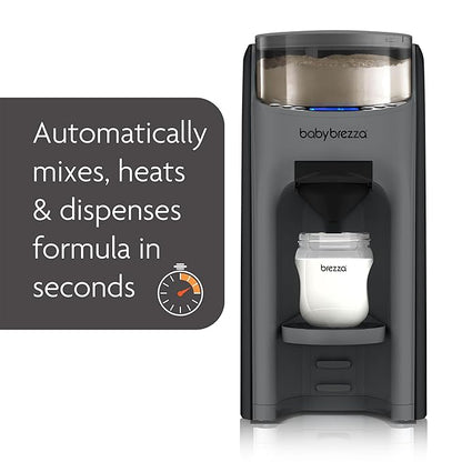 Baby Brezza Formula Pro Advanced Formula Dispenser Machine - Automatically Mix a Warm Formula Bottle Instantly - Easily Make Bottle with Automatic Powder Blending, Charcoal