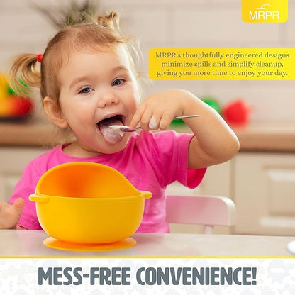 MRPR Quack & Snack Silicone Duck Bowl - Baby & Toddler Suction-Bowl - BPA, Lead, and Phthalate Free, Microwave & Dishwasher safe - Mess-Free Mealtime - Fun & Durable Snack-bowl for Kids