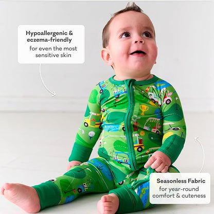 Little Sleepies Pajamas for Baby Boys & Girls, Viscose from Bamboo Baby Pajamas, Preemie & Newborn Sleepers, 2-Way Zipper PJs