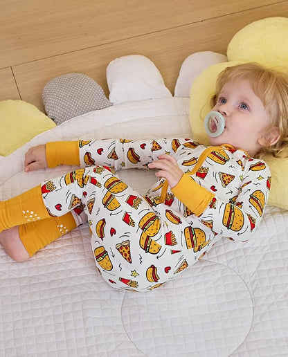 Bamboo Viscose Baby Convertible Footie Pajama, Zipper Pajamas for Baby Boys & Girls, Sleep & Play Footed Pjs