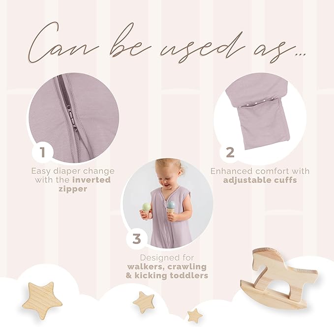 Nyte Nyte Baby - Sleeveless Soft Baby & Toddler Sleeping Sack, Breathable with Adjustable Feet Cuffs & Anti-Slip Grip