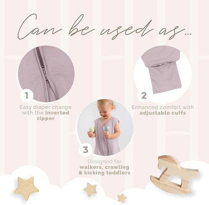 Nyte Nyte Baby - Sleeveless Soft Baby & Toddler Sleeping Sack, Breathable with Adjustable Feet Cuffs & Anti-Slip Grip