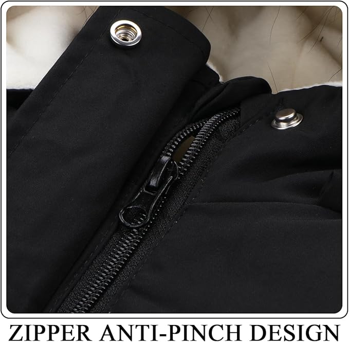 Toddler Winter Coat Baby Puffer Jacket Boy Hoodie Fleece Outerwear Clothes 0-5T