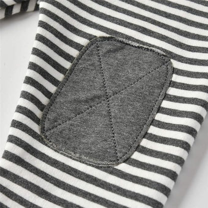 Toddler Infant Baby Boy Clothes Striped Long Sleeve Hoodie Tops Sweatsuit Pants Outfit Set