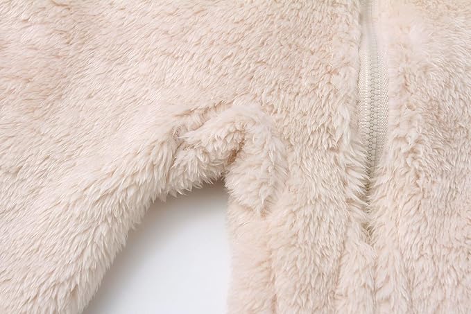 Newborn Baby Jumpsuit Hooded Fleece Rompers Long Sleeve Onesies Outwear Outfits