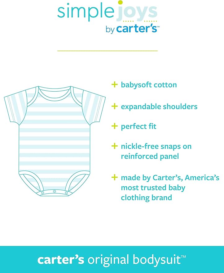 Simple Joys by Carter's Unisex-Baby 8-Pack Short-Sleeve Bodysuit