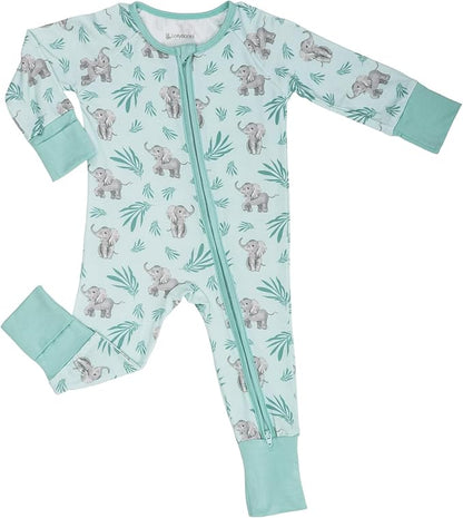LollyBanks Baby Pajamas, 2-Way Zipper Infant Romper, 95% Viscose Made from Bamboo and 5% Spandex, Baby Sleepers