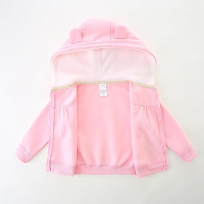 Baby Girls Boys Warm Adorable Hooded Zip Coat for Fall Spring Outerwear 3-24M Kids Jacket