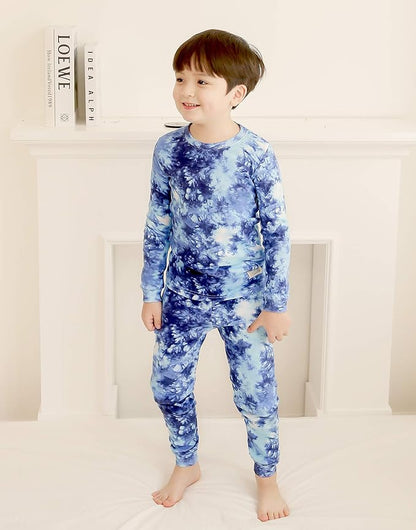 VAENAIT BABY 12M-12Y Toddler Kids Boys Girls 100% Cotton Marbling Tiedye Sung Fit Sleepwear Pajamas 2pcs Pjs Set