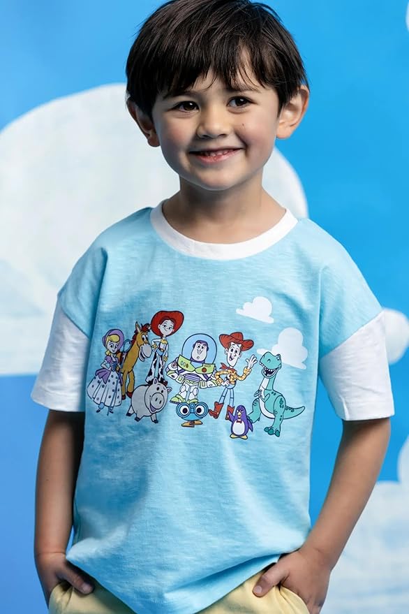 Monica + Andy Crewneck Tee, 100% Organic Cotton Clothes for Girls & Boys, Printed T-Shirt Sizes for Kids, Toddler & Baby