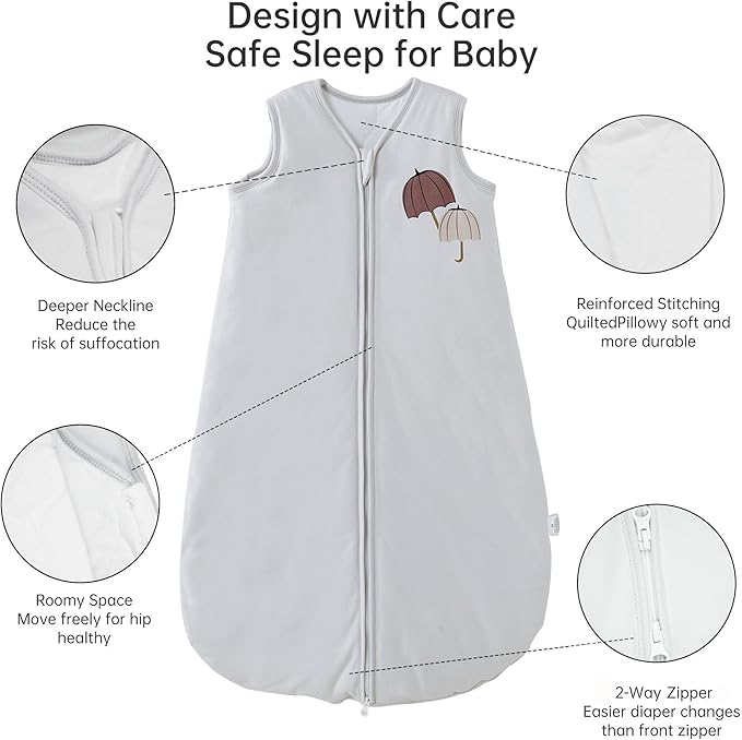 YOHKOH Baby Wearable Blanket, 100% Cotton SleepSack, Swaddle Transition Sleeping Bag, 1.5 TOG