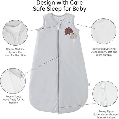 YOHKOH Baby Wearable Blanket, 100% Cotton SleepSack, Swaddle Transition Sleeping Bag, 1.5 TOG