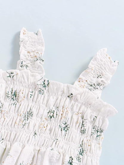 Newborn Baby Girl Bodysuit Sleeveless Halter Frill Romper One-piece Jumpsuit with Headband Summer Clothes Set