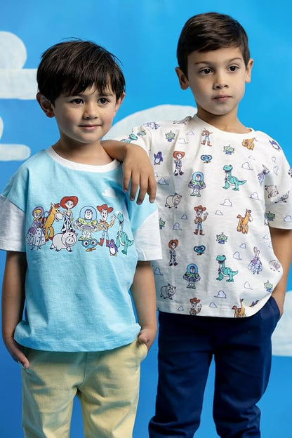 Monica + Andy Crewneck Tee, 100% Organic Cotton Clothes for Girls & Boys, Printed T-Shirt Sizes for Kids, Toddler & Baby