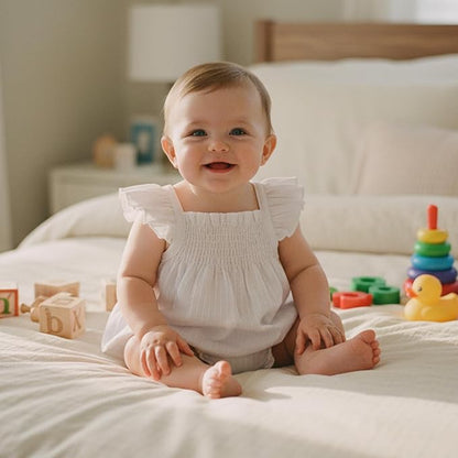 Mubineo Baby Girl Summer Clothes Cute Ruffle Tops Dress Shorts Outfits Set Infant Toddler Shrit Bloomers Princess Outfit