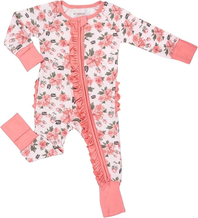 LollyBanks Baby Pajamas, 2-Way Zipper Infant Romper, 95% Viscose Made from Bamboo and 5% Spandex, Baby Sleepers