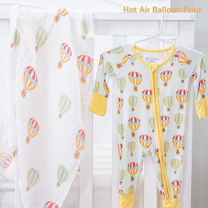 LollyBanks Baby Pajamas, 2-Way Zipper Infant Romper, 95% Viscose Made from Bamboo and 5% Spandex, Baby Sleepers