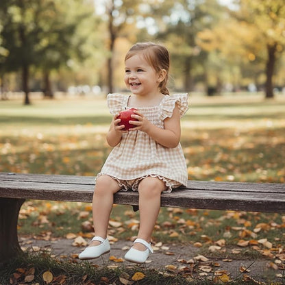 Mubineo Baby Girl Summer Clothes Cute Ruffle Tops Dress Shorts Outfits Set Infant Toddler Shrit Bloomers Princess Outfit