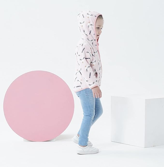 Feidoog Toddler Fleece Jacket Baby Boys Girls Hooded Zipper Long Sleeve Thick Warm Outerwear