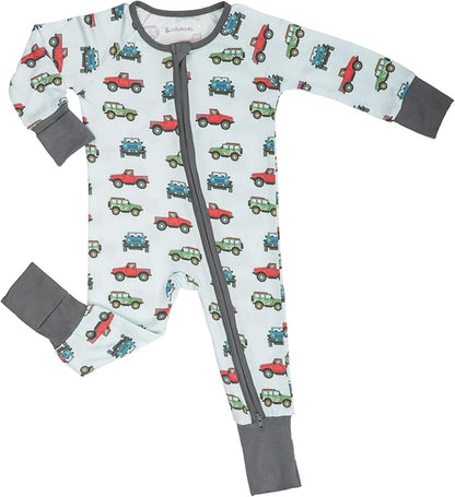 LollyBanks Baby Pajamas, 2-Way Zipper Infant Romper, 95% Viscose Made from Bamboo and 5% Spandex, Baby Sleepers