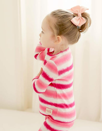 VAENAIT BABY 12M-12Y Toddler Kids Boys Girls 100% Cotton Marbling Tiedye Sung Fit Sleepwear Pajamas 2pcs Pjs Set