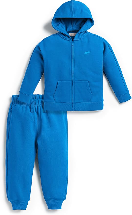 monica + andy Sporty Sweatsuit, 100% Organic Cotton Clothes for Boys & Girls, Outfit Sizes For Kids, Toddler & Infant