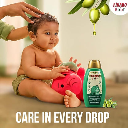 Fagreoo Baby Massage Oil with Goodness of Natural Olive oil enriched with vitamin E, Dermatologically tested, 400 ml