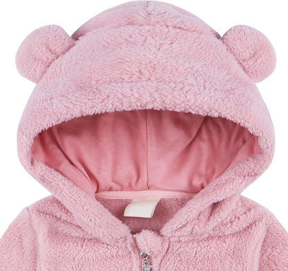 Newborn Baby Girls Clothes Toddler Boys Fleece Jacket Neutral Winter Hoodie Coat