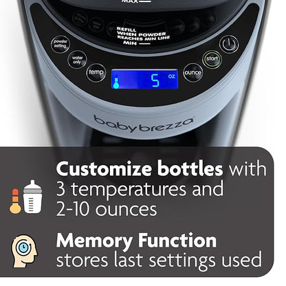Baby Brezza Formula Pro Advanced Formula Dispenser Machine - Automatically Mix a Warm Formula Bottle Instantly - Easily Make Bottle with Automatic Powder Blending, Slate