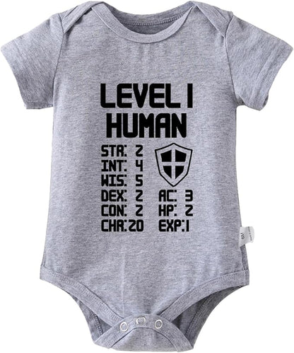 Level 1 Adorable Baby Romper 100% Soft Cotton Onesie Bodysuit for Newborns & Infants