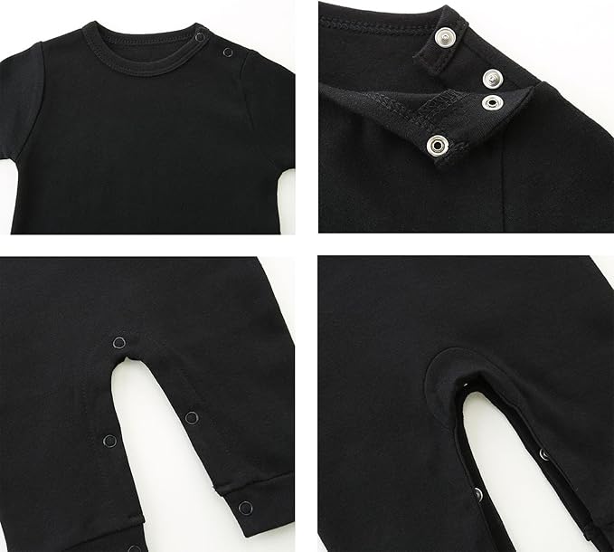 Unisex Baby Onesie, Long Sleeve 100% Cotton Baby Clothes, Baby Footless Jumpsuit