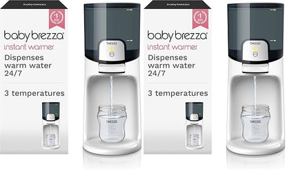 Baby Brezza Instant Baby Bottle Maker with 3 Temperature Settings for Formula Warming,50oz Tank Capacity,24/7 Warm Water Dispenser,Electric Kettle Alternative,(Pack of 2)