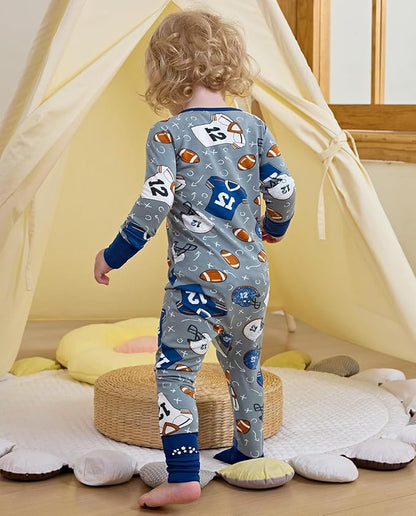 Bamboo Viscose Baby Convertible Footie Pajama, Zipper Pajamas for Baby Boys & Girls, Sleep & Play Footed Pjs