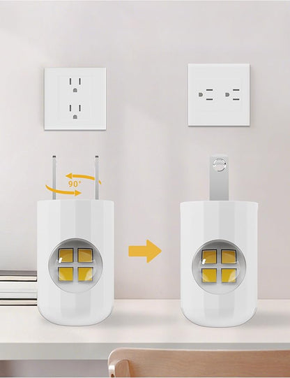 6-Pack Mini LED Plug-in Night Light, Auto On/Off with Dusk to Dawn Sensor, 2700K Warm White, 360° Adjustable Lighting for Bedroom, Bathroom, Hallway, Stairs, Kids Room