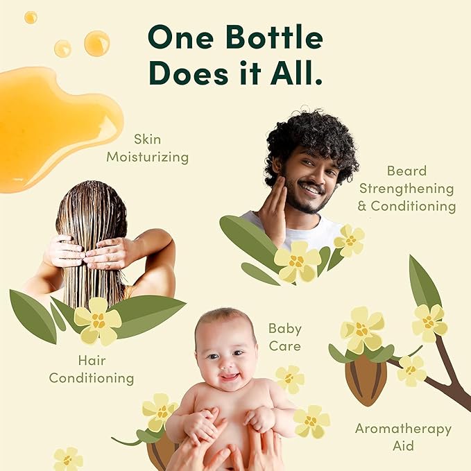 HobaCare Jojoba Baby Oil with Pump Dispenser – 100% Pure Natural Unrefined Unscented Cold-Pressed Jojoba Oil for Baby Hair, Infant Skin, Cradle Care & Body Moisture (4.22 fl oz)