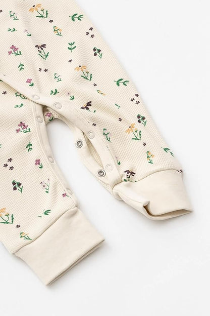 monica + andy Kimono Tie Long Sleeve One Piece, 100% Organic Baby Clothes for Girls & Boys, Preemie, Newborn & Infant