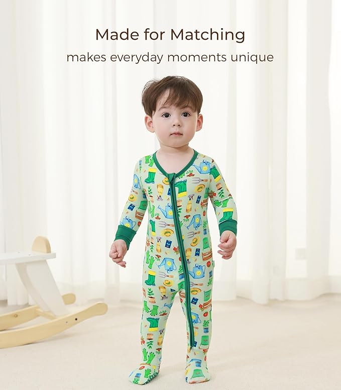 Baby Boys Girls Romper-Viscose Made from Bamboo, Long Sleeve Jumpsuits Soft Footless Rompers, Unisex