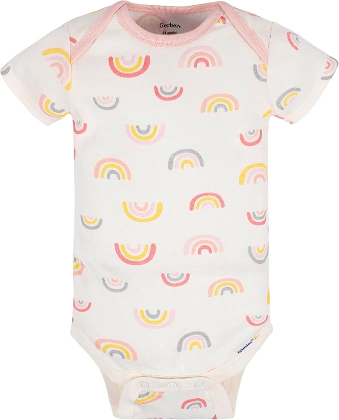 Gerber baby-girls 8-pack Short Sleeve Onesies Bodysuits