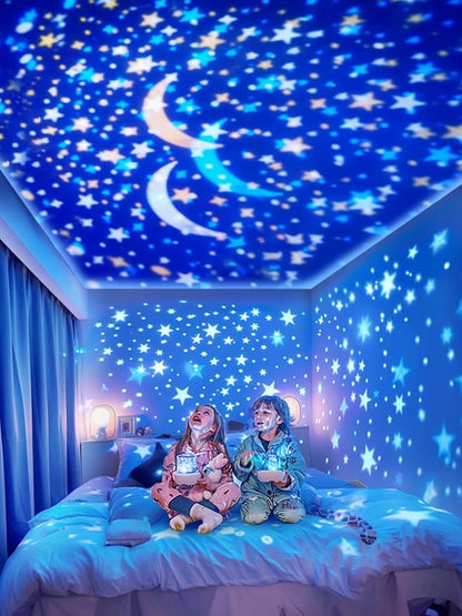 21 Sets of Films + Kids Night Light Projector, Projector Night Light for Kids Bedroom, Ceiling, Star Galaxy Projector with 360° Rotation, Dimmable for Baby Toddler Girl, Christmas, Nursery, Room Decor