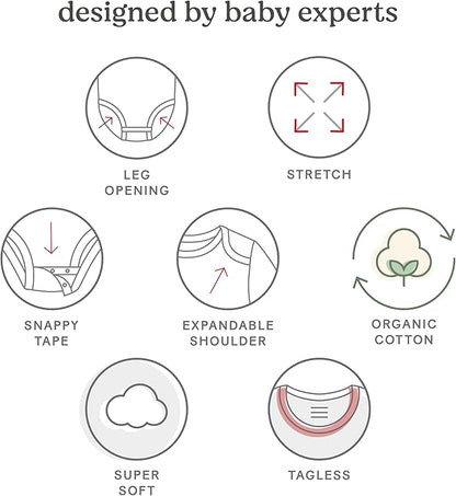 HUGGIES unisex-baby 6-pack Basic Bodysuit